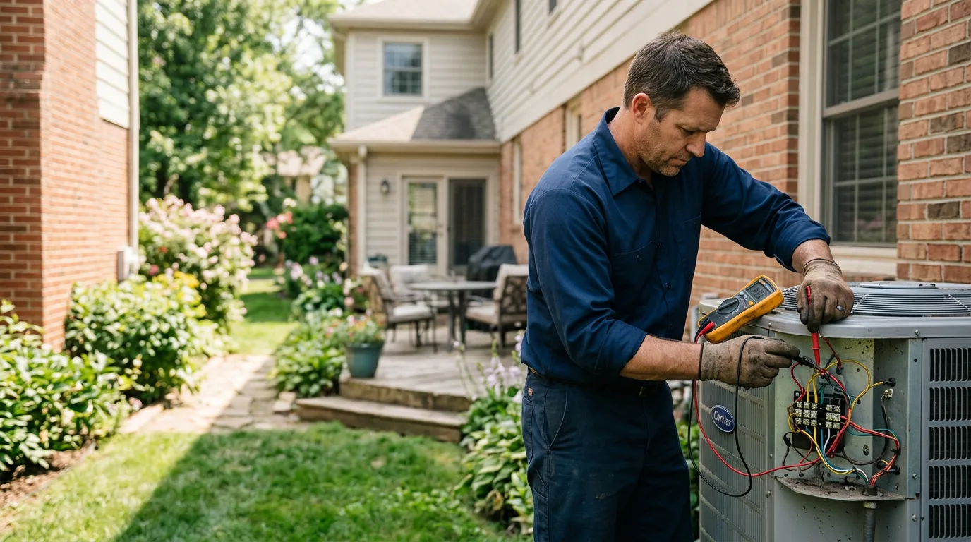 HVAC technician working near Windsor, CT